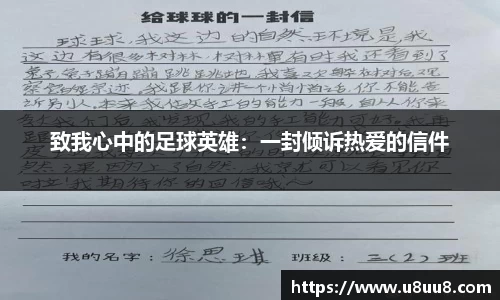 致我心中的足球英雄：一封倾诉热爱的信件